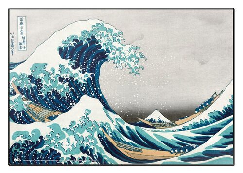 Podkładka z motywem fali Hokusai.