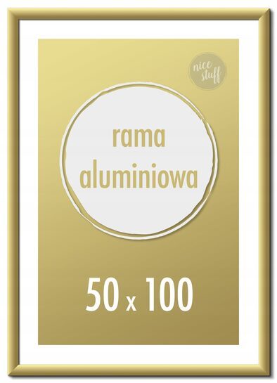 RAMKA NA ZDJĘCIA 50x100 ramki aluminiowa złota