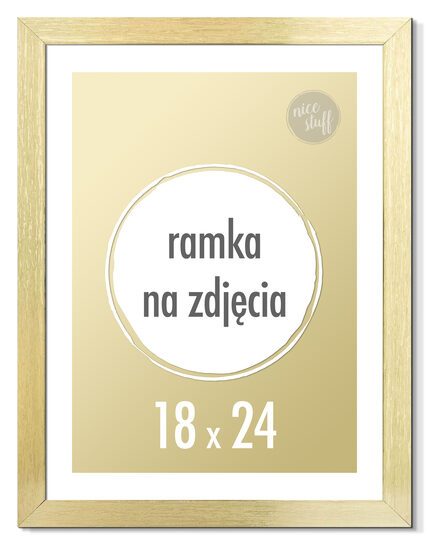 Ramka na zdjęcia 18x24 cm format B5 złota