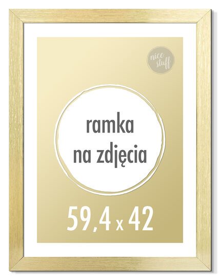 Ramka na zdjęcia 42x59,4 cm format A2 złota