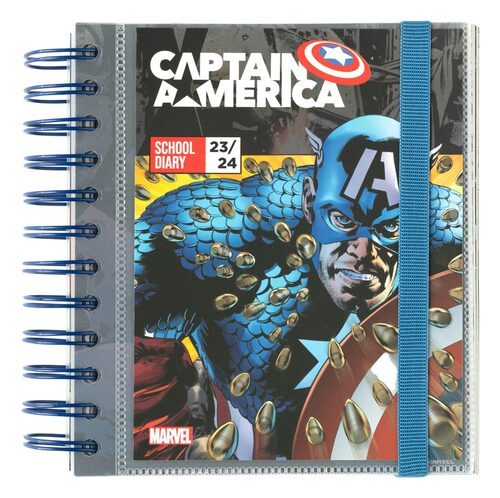 Przód Dziennika Szkolnego Marvel Captain America 2023/2024