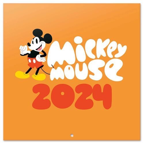 Przód Oficjalnego Kalendarza Ściennego Disney Mickey 2024