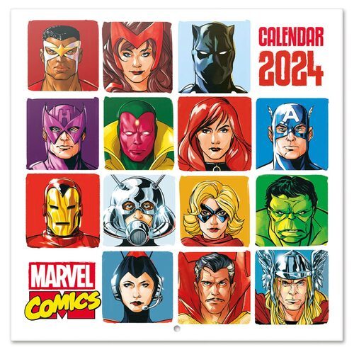 Okładka Oficjalnego Kalendarza Ściennego Marvel Comics 2024