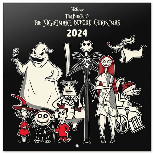 Okładka Oficjalnego Kalendarza Ściennego The Nightmare Before Christmas 2024