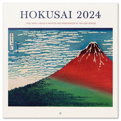 Okładka Oficjalnego Kalendarza Ściennego Japanese Art Hokusai 2024
