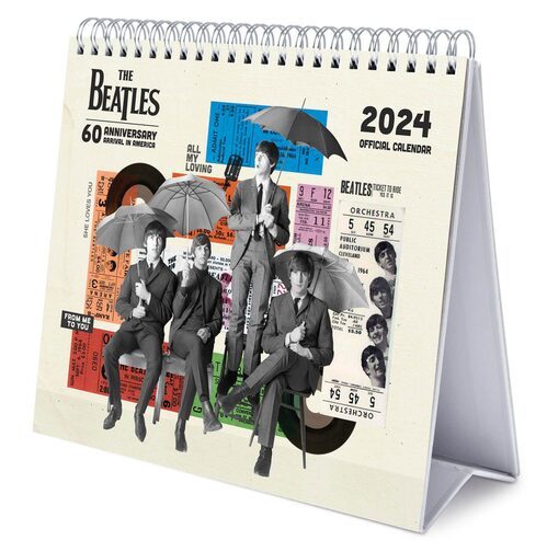 Całkowity widok na Kalendarz Biurkowy The Beatles 2024