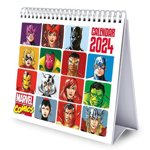 Widok ogólny na Kalendarz Biurkowy Marvel Comics 2024