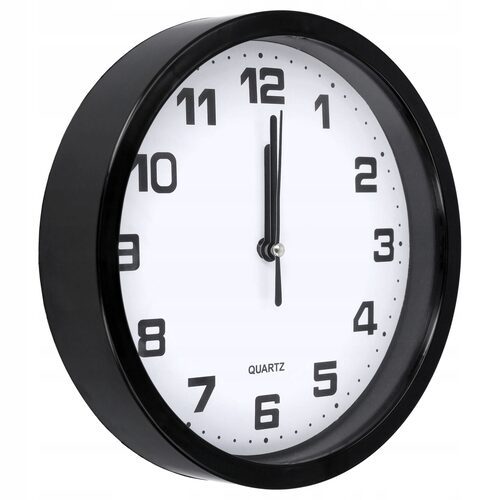 Zegar ścienny do kuchni na ścianę 20 cm czarny