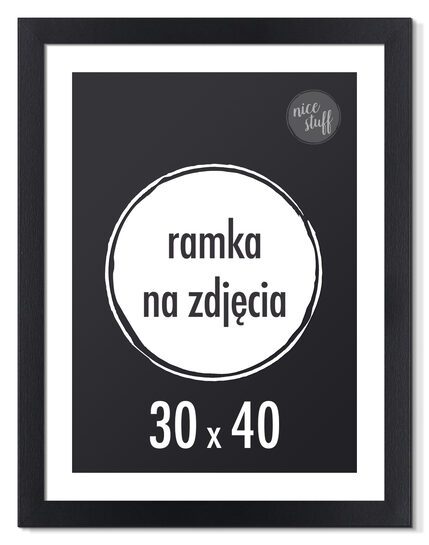 RAMKA NA ZDJĘCIA 30x40 cm foto ramki czarna 40x30