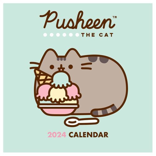 Okładka kalendarza Pusheen 2024.