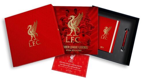 Liverpool FC - grający zestaw na prezent długopis, kalendarz, pamiętnik 2024
