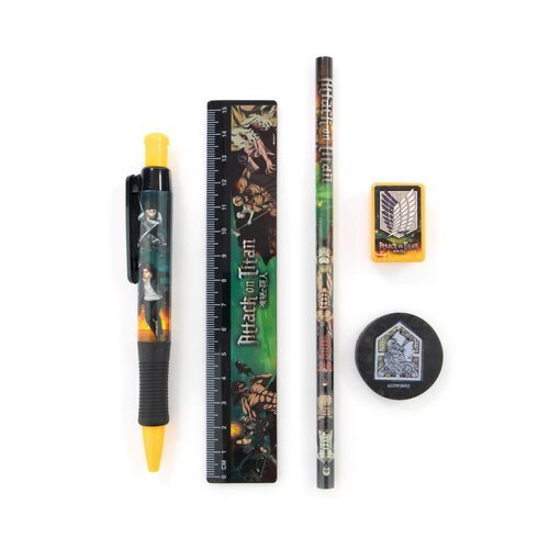 Attack On Titan S4 Ultimate Clash - długopis, ołówek, linijka, temperówka, gumka do mazania