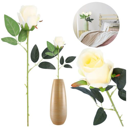 SZTUCZNE KWIATY sztuczna róża jak żywe bukiet do wazonu dekoracyjne duże