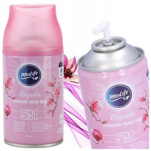 ODŚWIEŻACZ POWIETRZA wkład spray 250 ml zapas zapach kwiatowy magnolia