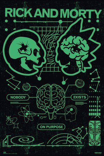 Rick and Morty Nobody Exist On Purpose - plakat