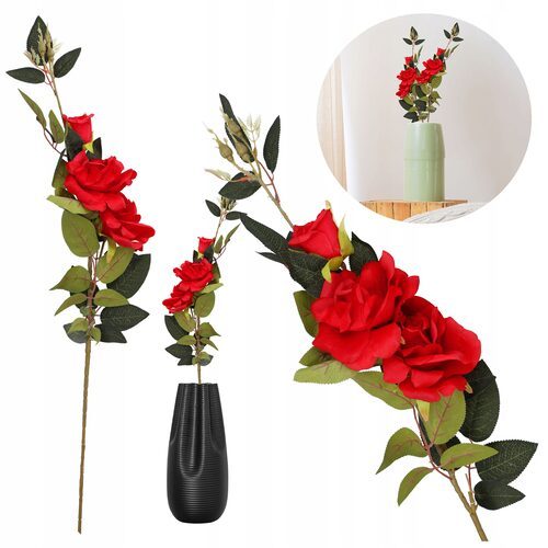 SZTUCZNA RÓŻA sztuczne kwiaty jak żywe bukiety dekoracyjne do wazonu balkon
