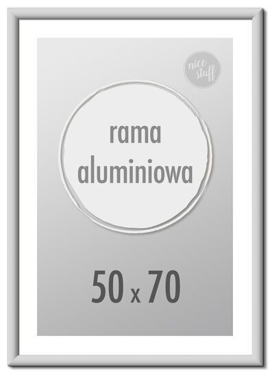 RAMKA NA ZDJĘCIA 50x70 B2 aluminiowa ramki srebrna