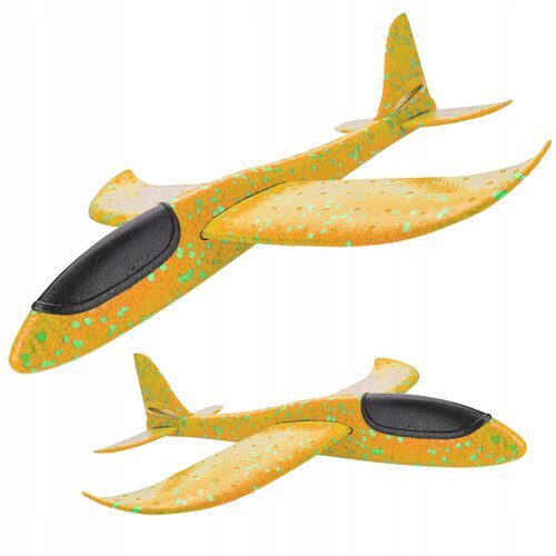 SAMOLOT ZE STYROPIANU żółty styropianowy model latający 47 cm duży rzutka