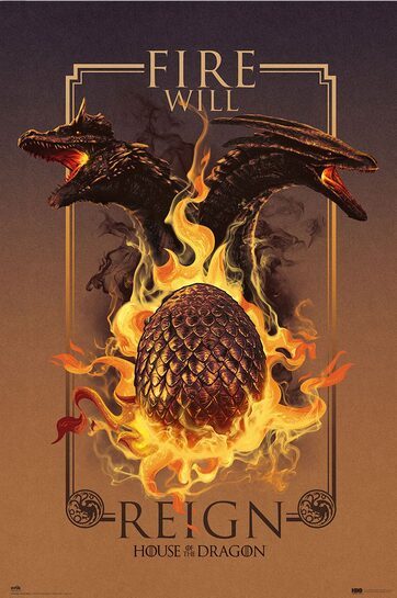 Game Of Thrones House Of The Dragon Fire Will Reign - plakat