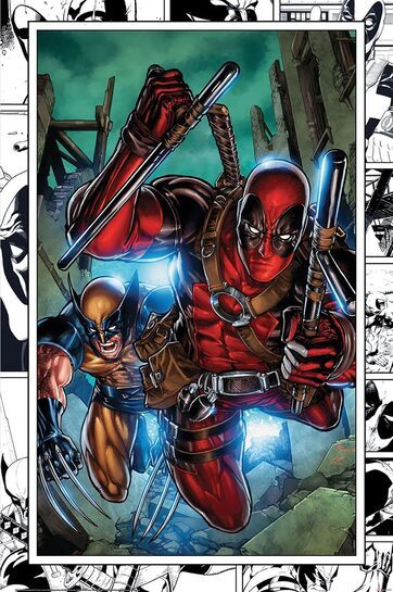 Marvel Comics Wolverine and Deadpool - plakat