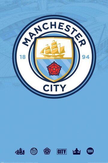 Manchester City Club Crest - plakat