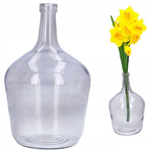 Wazon szklany na kwiaty bukiety trawę pampasową flakon wąski wysoki 25 cm