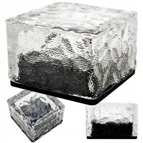 LAMPA SOLARNA najazdowa zewnętrzne LED oświetlenie kostki lodu solarne deko