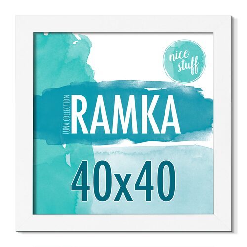 RAMKA 40x40 RAMKA NA ZDJĘCIA 40x40 Ramki zdjęcie biała białe MDF do zdjęć