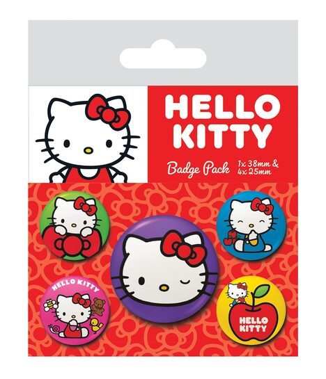 Hello Kitty Colourful Poses - przypinki