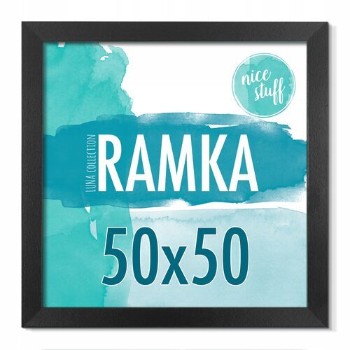 RAMKA 50x50 Ramka na zdjęcia 50x50 ramki na zdjęcie czarne czarna MDF rama