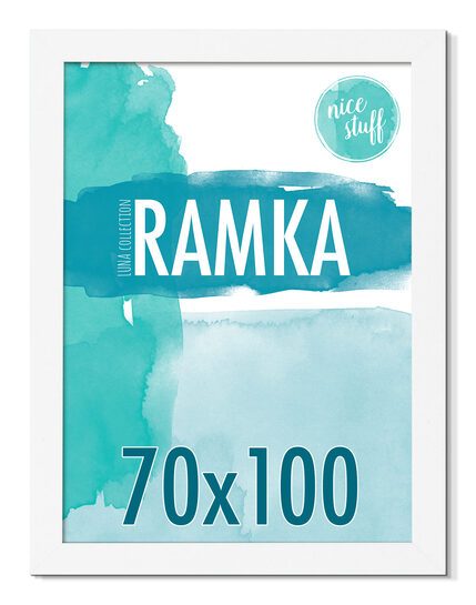 RAMKA 70x100 B1 RAMKA NA ZDJĘCIA PLAKAT Ramki na zdjęcie biała białe 100x70