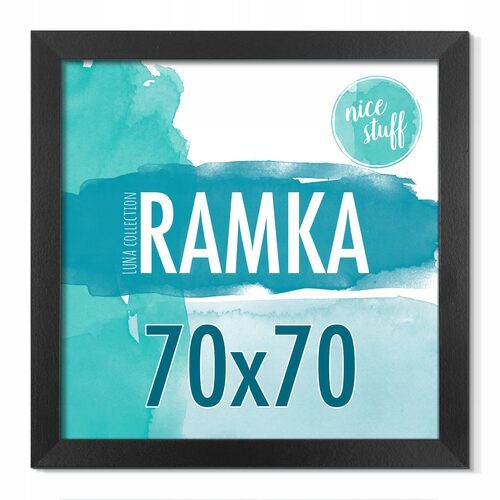 RAMKA 70x70 Ramka na zdjęcia 70x70 ramki na zdjęcie czarna czarne MDF rama