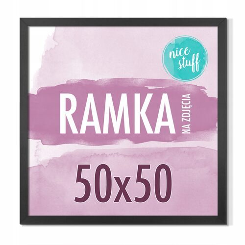 RAMKA 50x50 Ramka na zdjęcia 50x50 Ramki na zdjęcie kwadratowa czarna MDF