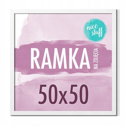 RAMKA 50x50 Ramka na zdjęcia 50x50 Ramki na zdjęcie kwadratowa biała MDF