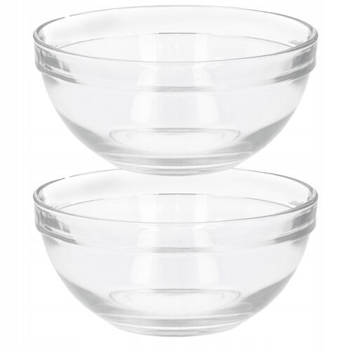 MISKI SZKLANE 500ml zestaw 2 szt salaterki do zupy deserów i przekąsek