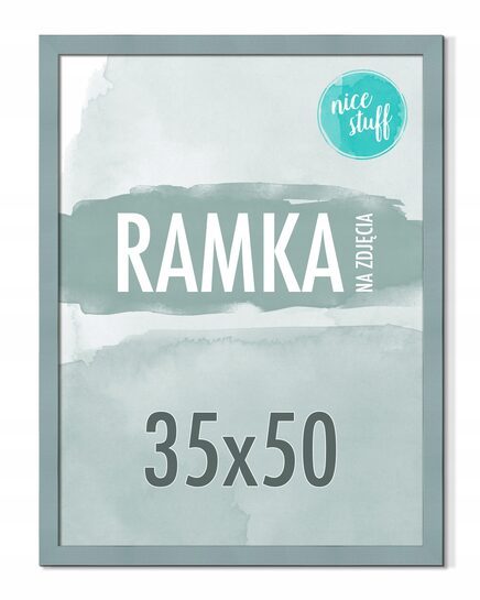 RAMKA NA ZDJĘCIA 35x50 B3 RAMKI NA ZDJĘCIA ZDJĘCIE 50x35 MDF NIEBIESKA