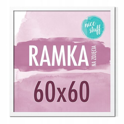 RAMKA 60x60 RAMKA NA ZDJĘCIA BIAŁE Ramki na zdjęcie KWADRATOWA BIAŁA MDF