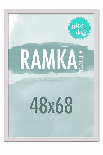 RAMKA NA ZDJĘCIA 48x68 RAMKI NA ZDJĘCIE 68x48 MDF LAWENDOWY PUDROWY FIOLET