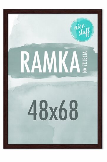 RAMKA NA ZDJĘCIA 48x68 RAMKI NA ZDJĘCIE 68x48 CIEMNA BRĄZOWA WENGE duża