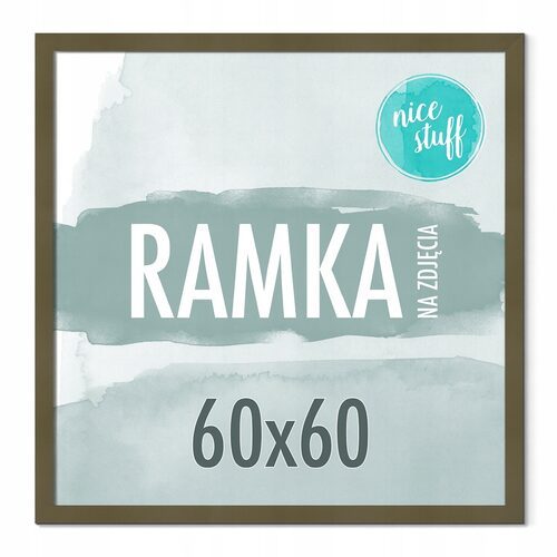 RAMKA NA ZDJĘCIA 60x60 RAMKI NA ZDJĘCIE kwadratowa ZIELONA CIEMNA OLIWKA