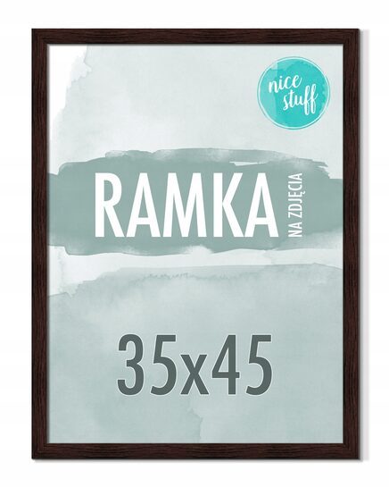 RAMKA NA ZDJĘCIA 35x45 RAMKI NA ZDJĘCIE 45x35 BRĄZOWA CIEMNY BRĄZOWY WENGE