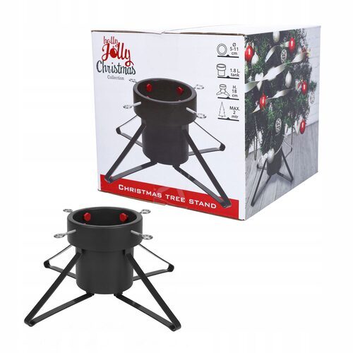 STOJAK NA CHOINKĘ pod choinkę 2m metalowy 4 nogi pojemnik na wodę 1,8l