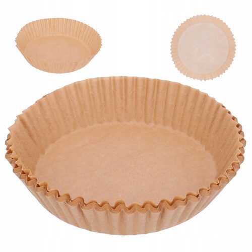 WKŁADY DO AIRFRYER okrągłe 20 cm papier do frytkownicy beztłuszczowej 50x