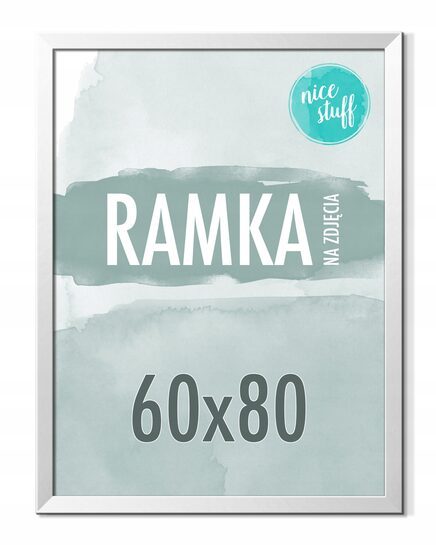 RAMKA 60x80 RAMKA NA ZDJĘCIA 80x60 Ramki na zdjęcie SREBRNA SREBRNE