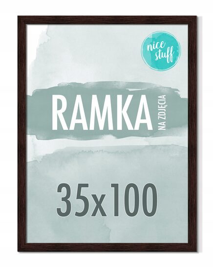 RAMKA 35x100 RAMKA NA ZDJĘCIA Ramki na zdjęcie WENGE ciemny BRĄZ 100x35