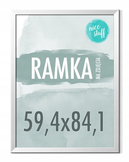 RAMKA 59,4X84,1 A1 RAMKA NA ZDJĘCIA Ramki na zdjęcie SREBRNA SREBRNE