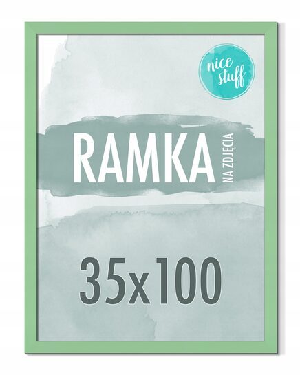 RAMKA 35x100 RAMKA NA ZDJĘCIA 100x35 Ramki na zdjęcie zielona miętowa