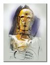 Star Wars The Last Jedi (C-3PO Brushstroke) - obraz na płótnie