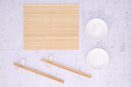 Zestaw do sushi serwowania pałeczki mata bambusowa