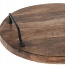 Taca kuchenna drewniana deska z uchwytami 30 cm